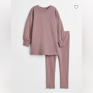 H&M Sweatshirt Ribbed Legging Set